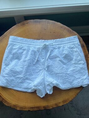 Loft White Eyelet Shorts with Drawstring XL